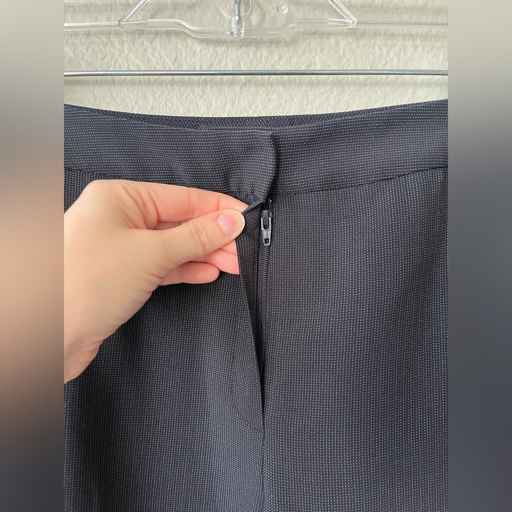 Lafayette 148 New York Navy Stitching Straight Leg Dress Pants Women's Size 6P - Picture 6 of 12